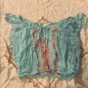 flowy crop top blouse from aeropostale